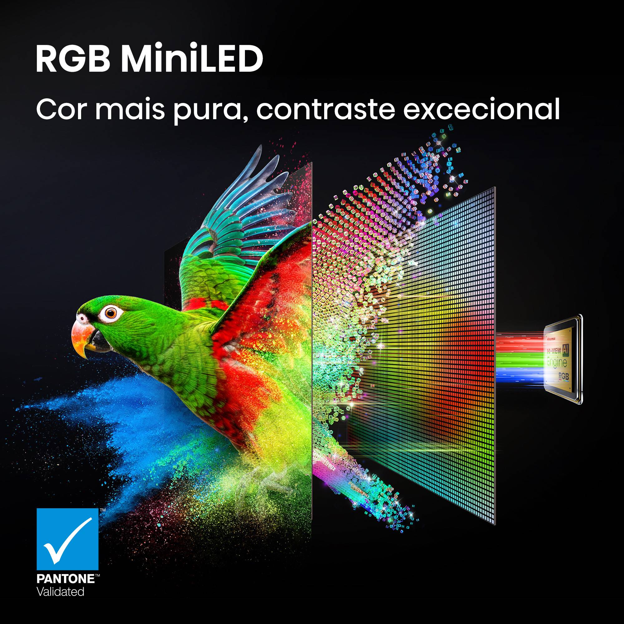 Smart TV Hisense Serie UR8S 75" RGB MiniLED 4K Ultra HD USB HDMI WiFi Bluetooth - Imagem 4