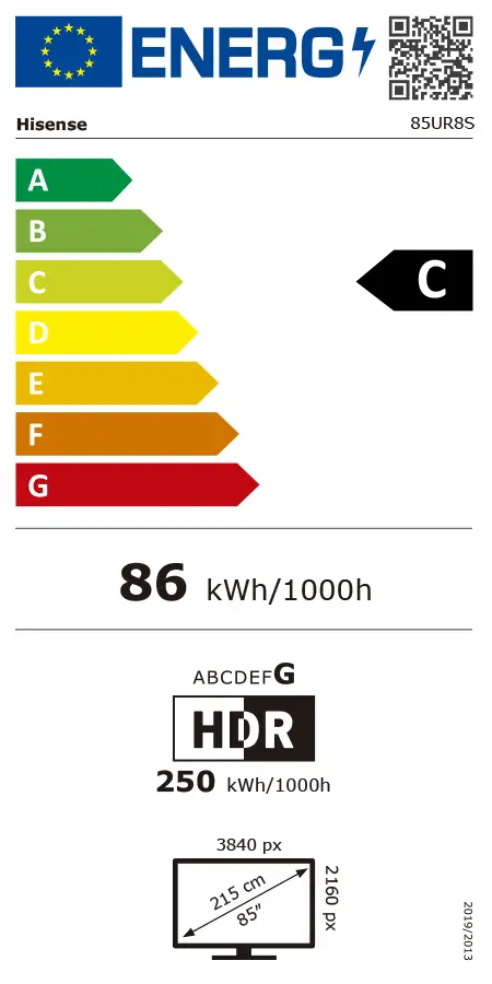 TV HISENSE 85" Serie UR8S Mini-LED RGB Ultra HD 4K WiFi Bluetooth - Imagem 15