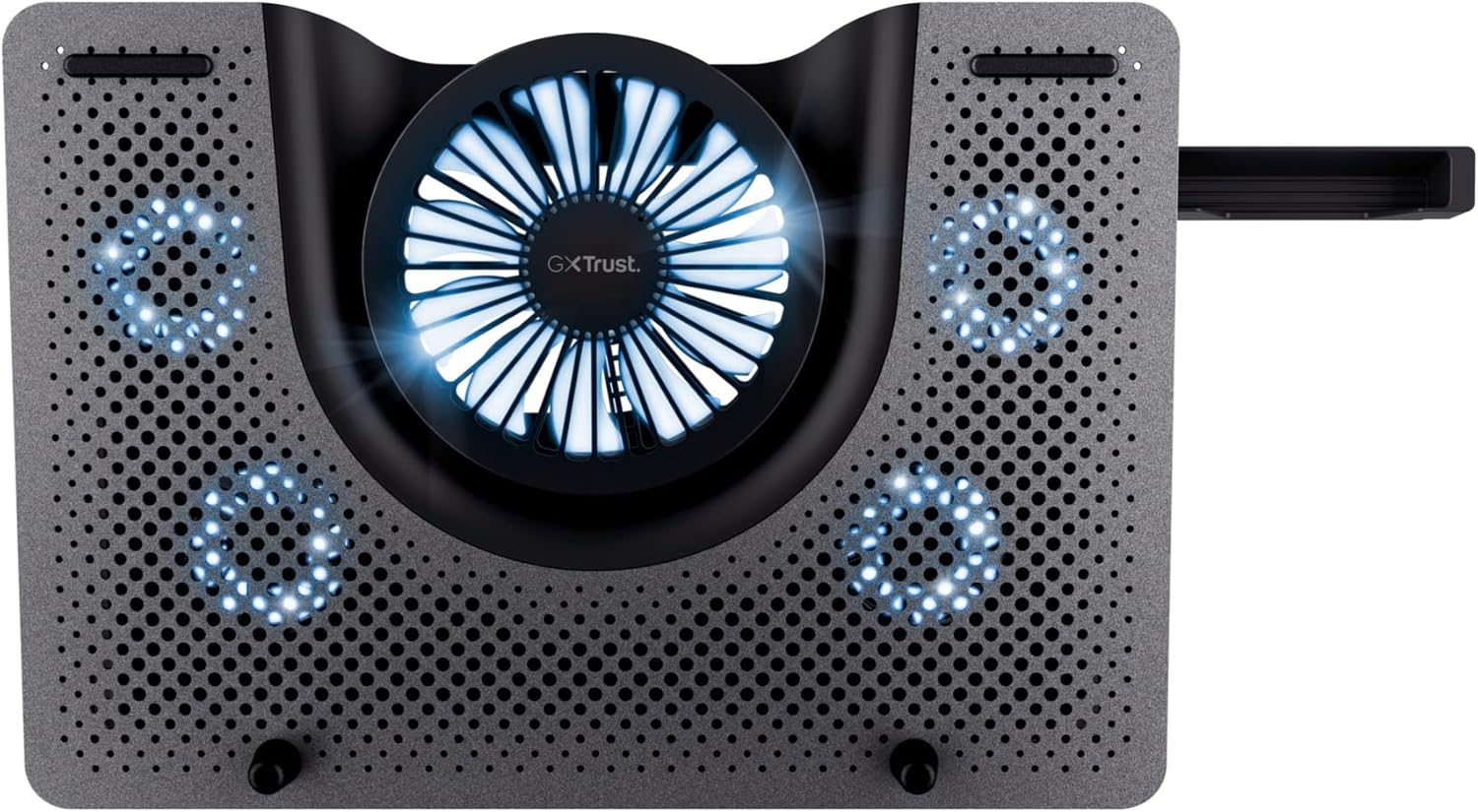 Base de Refrigeração Trust GXT 1125 Quno para Portátil até 17.3" Alumínio 5 Ventoinhas LED Azul 5 Posições - Imagem 8