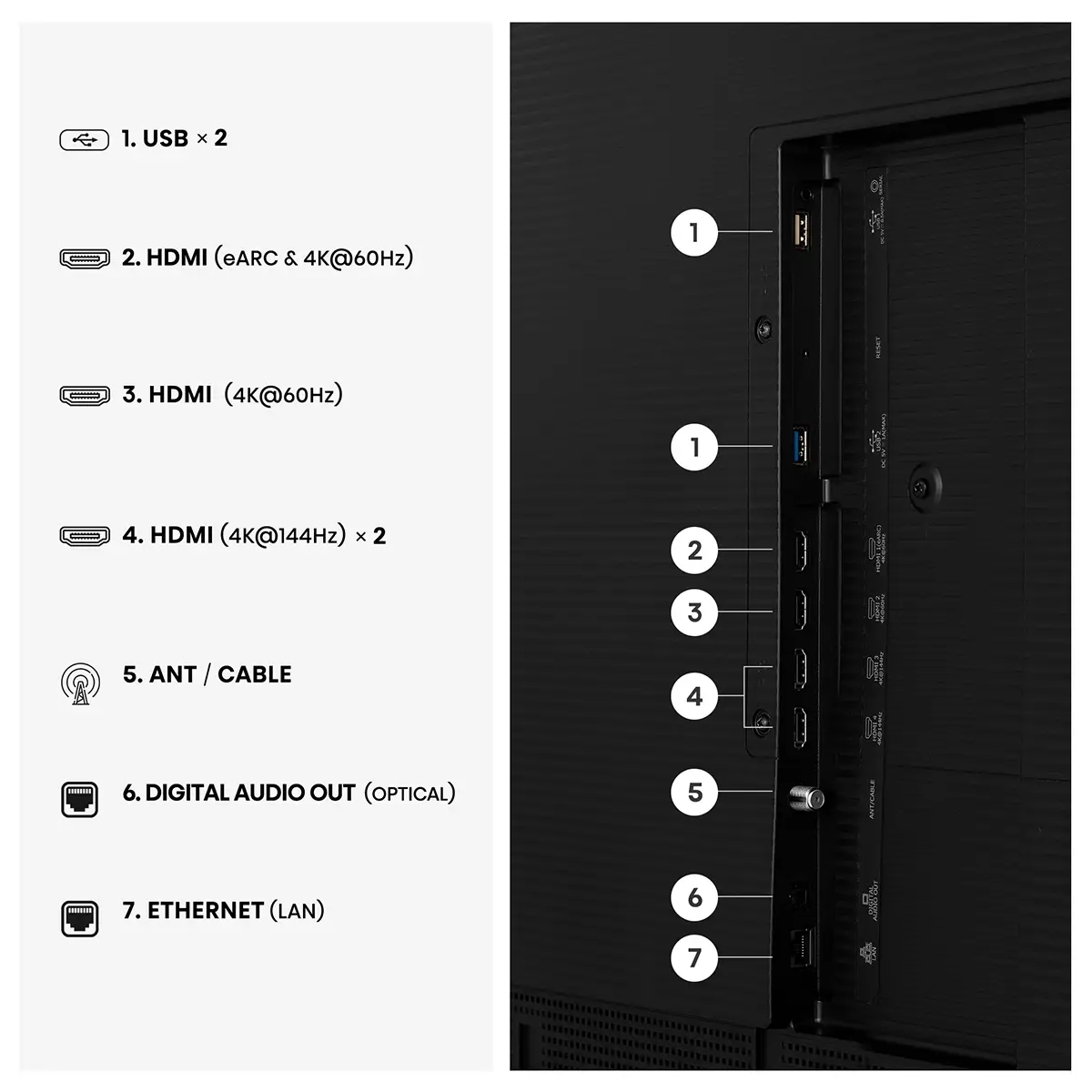 TV HISENSE Serie S7S 55" QLED Canvas Smart TV WiFi Bluetooth HDMI USB - Imagem 11