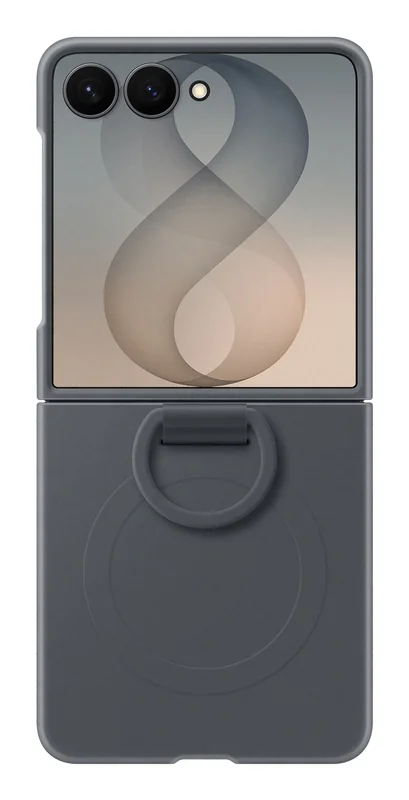 Capa Samsung Galaxy Z Flip8 Silicone Magnetic com Anel Z Ring Preto - Imagem 1