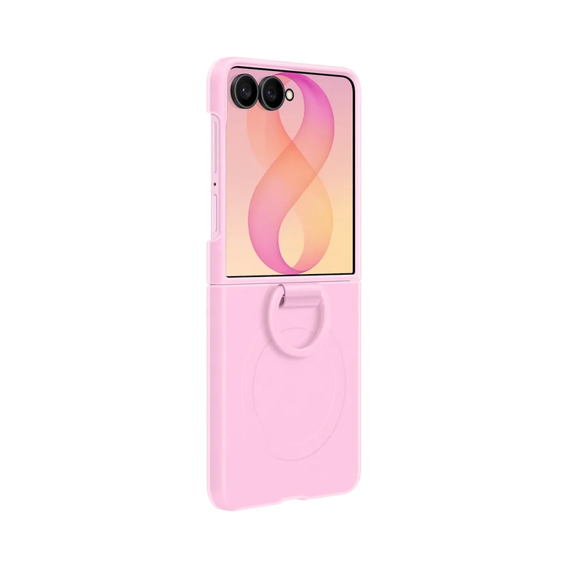 Capa Samsung Silicone com Anel Z Ring e Suporte Magnético para Galaxy Z Flip8 Violeta - Imagem 4
