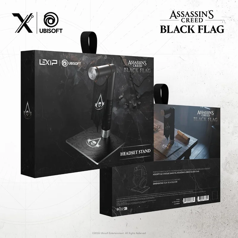 Suporte para Auscultadores Lexip Black Flag Resynced Tatoo Preto - Imagem 2