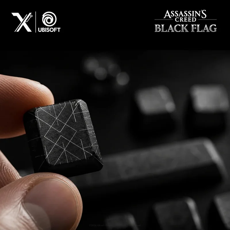 Conjunto de Teclas Lexip Black Flag Resynced Tatoo para Teclado Mecânico Pixminds Preto - Imagem 3