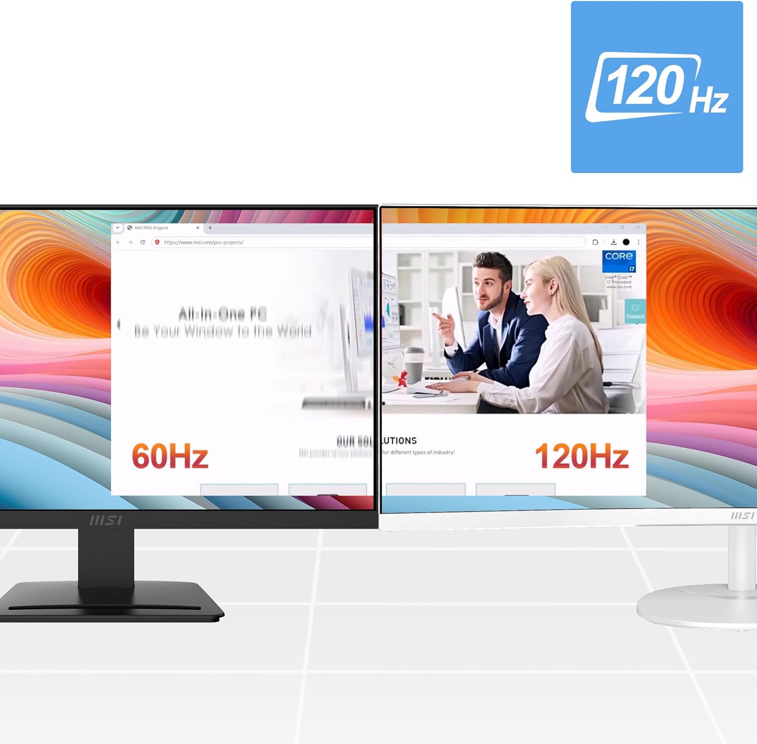Monitor MSI PRO MP341CQW E12 34" Curvo VA 120Hz 4ms HDMI DP Branco - Imagem 7