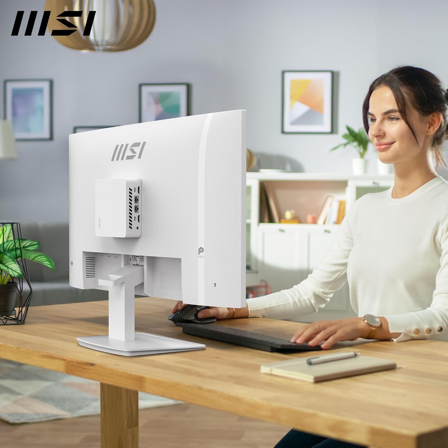 Monitor MSI PRO MP341CQW E12 34" Curvo VA 120Hz 4ms HDMI DP Branco - Imagem 4