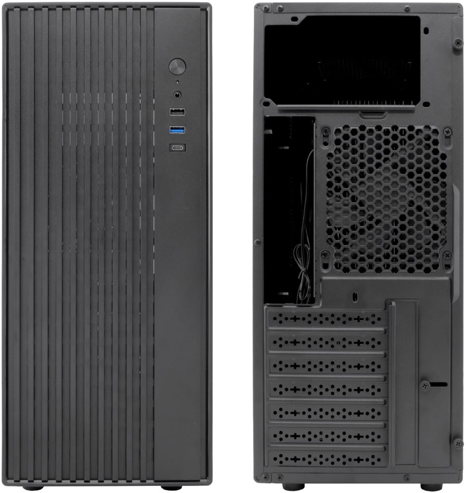 Caixa de PC CoolBox A850 ATX USB-C 3.2 Gen1 Aço SPCC 0.8mm com Ventoinha 120mm Preto - Imagem 3