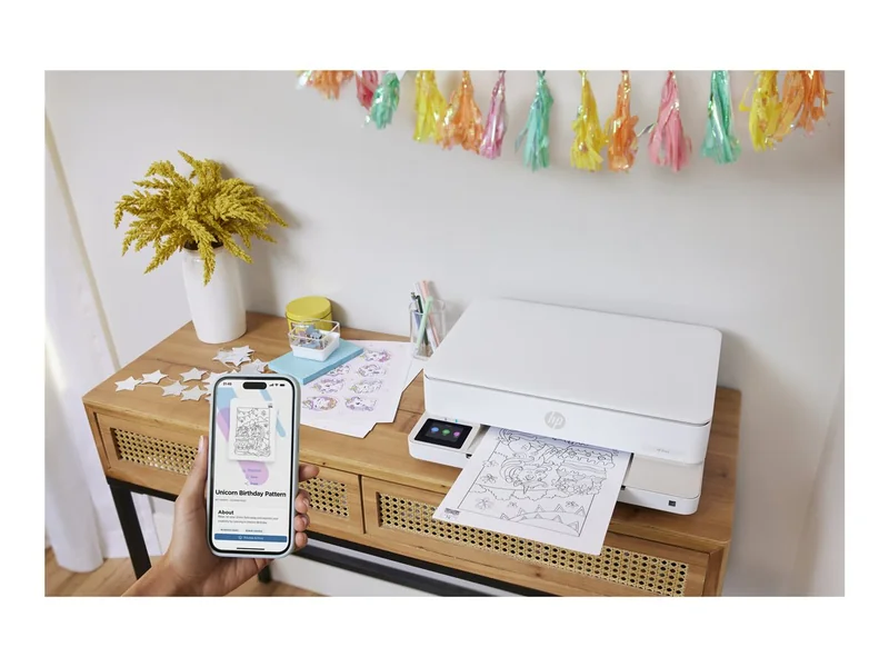 Impressora Multi-funções HP Envy 6122 Jacto de Tinta A4 10ppm Wi-Fi AirPrint Ecrã Tátil 2.4" Branco - Imagem 6