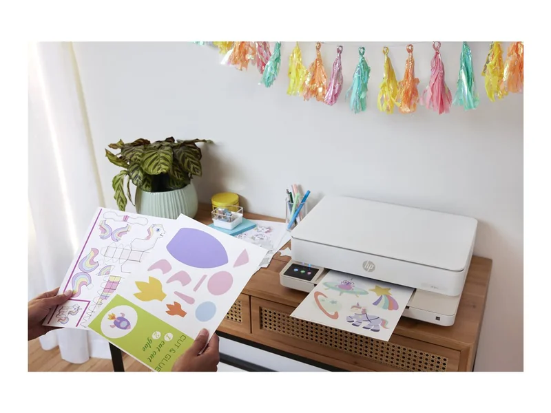 Impressora Multi-funções HP Envy 6122 Jacto de Tinta A4 10ppm Wi-Fi AirPrint Ecrã Tátil 2.4" Branco - Imagem 3
