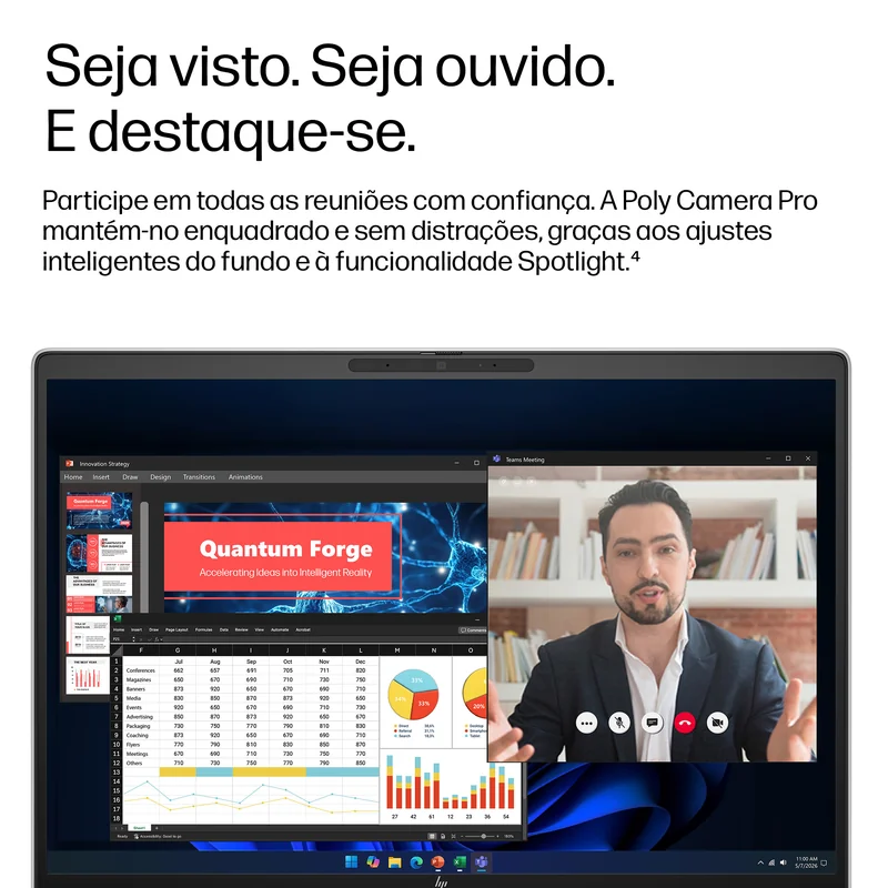 Portátil HP EliteBook 8 G2i 14 AI Intel Core Ultra 7 365 14" WUXGA 32GB 1TB SSD Windows 11 Pro - Imagem 9