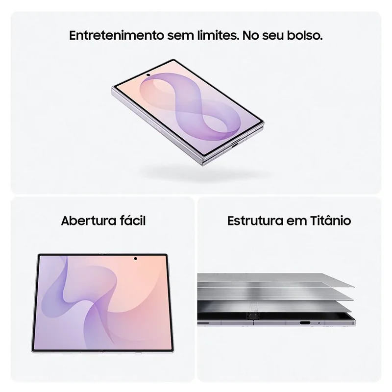 Smartphone Dobrável SAMSUNG Galaxy Z Fold8 12GB 256GB Creme - Imagem 4