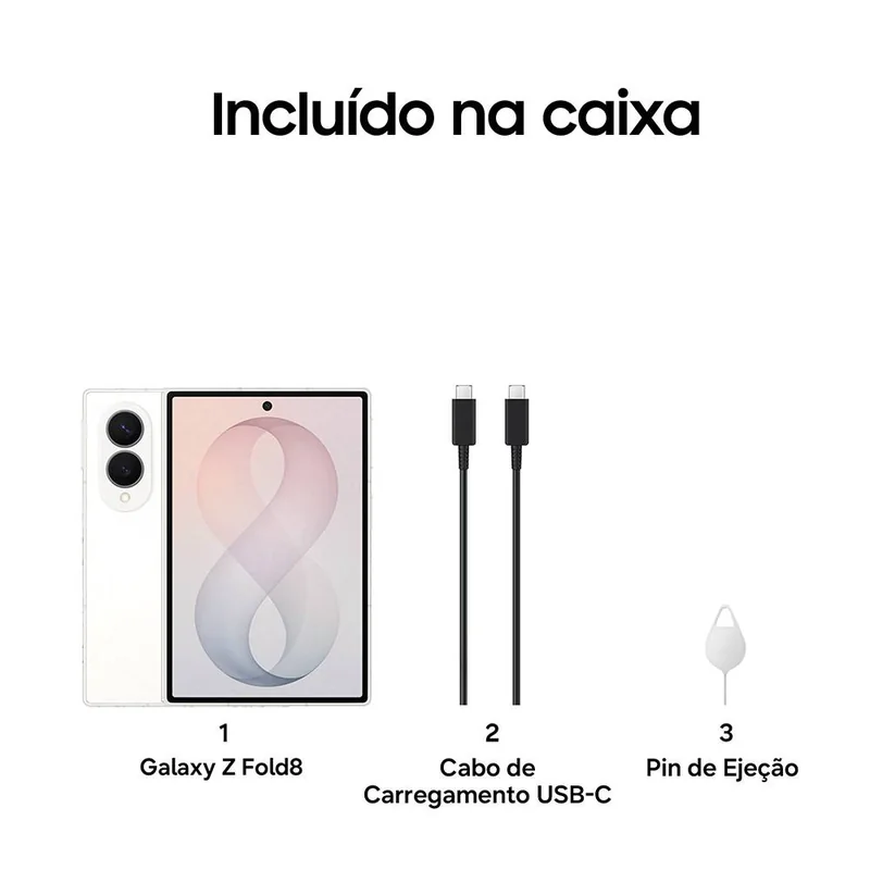 Smartphone Dobrável SAMSUNG Galaxy Z Fold8 12GB 256GB Creme - Imagem 6