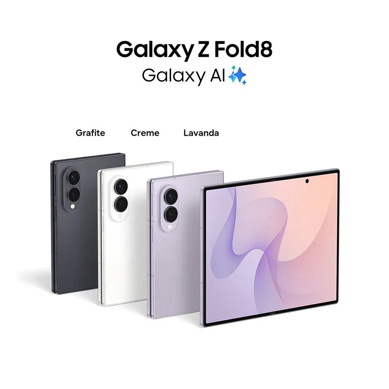 Smartphone Dobrável SAMSUNG Galaxy Z Fold8 12GB 256GB Creme - Imagem 2