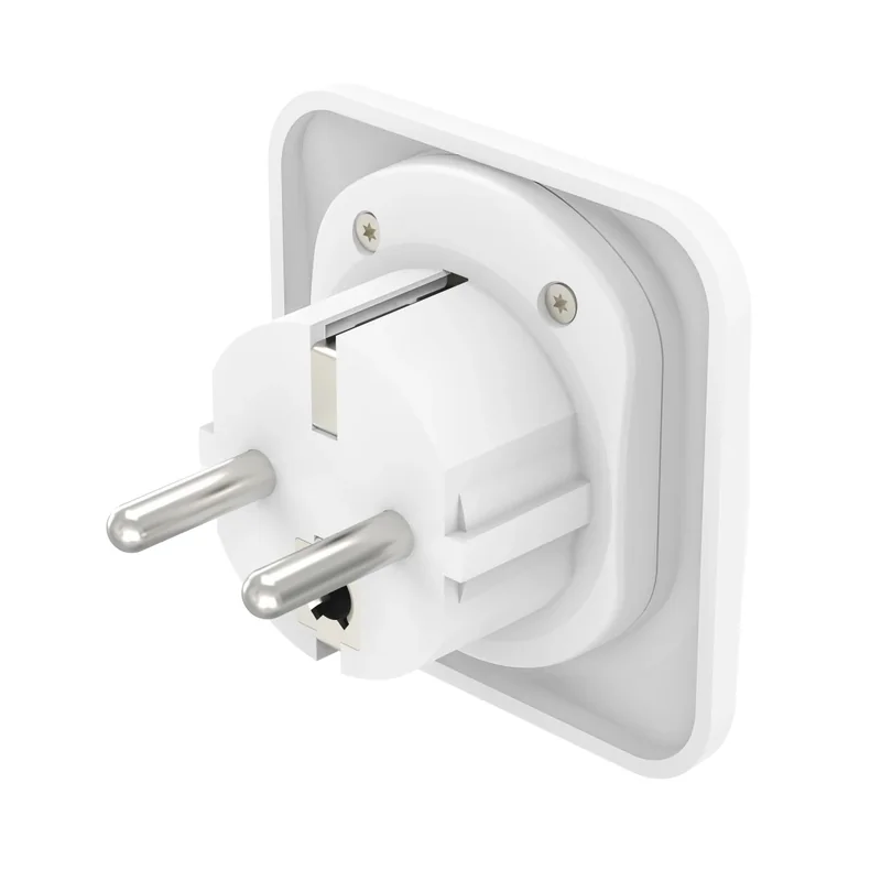 Adaptador de Viagem Hama Universal para Europa (Tipo E e F) de 3 Pinos Branco - Imagem 3