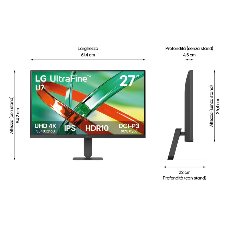 Monitor LG UltraFine 27U711B-B 27" 4K UHD IPS HDR10 5ms HDMI DisplayPort Preto - Imagem 6