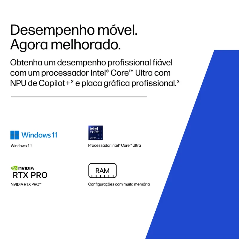 Workstation Portátil HP ZBook 8 G2i 14" Intel Core Ultra 7 356H 32GB 1TB SSD RTX Pro 500 2.5K W11P - Imagem 4