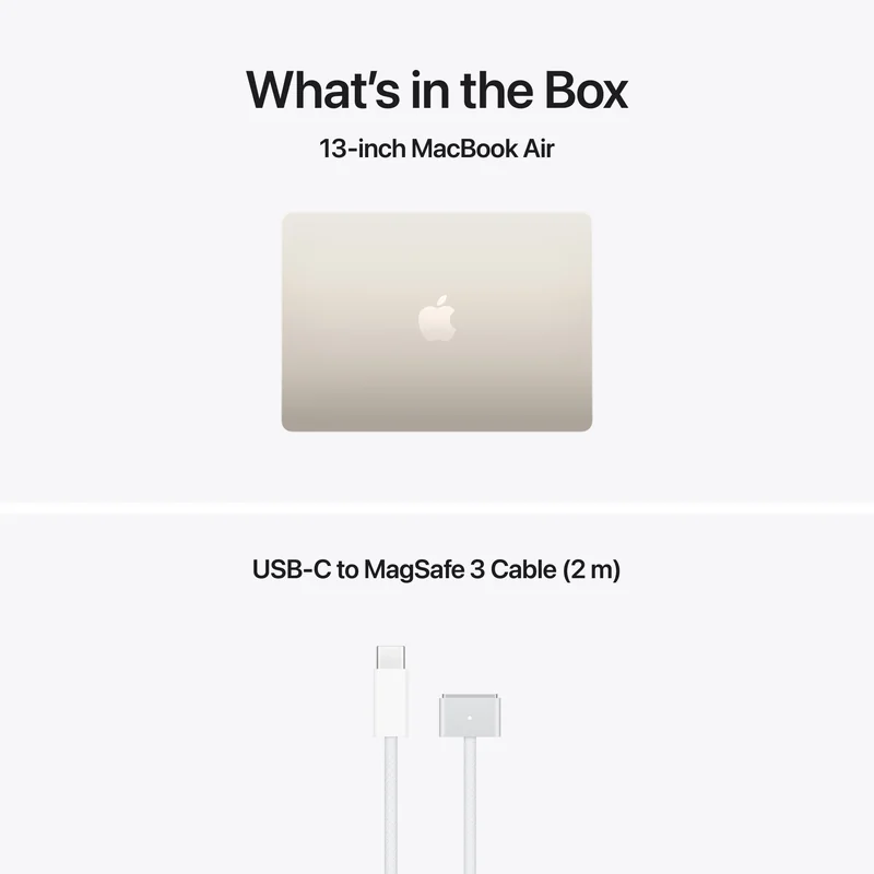 Portátil Apple MacBook Air 13" Chip M5 CPU 10-Core GPU 10-Core 16GB 1TB SSD Starlight - Imagem 9