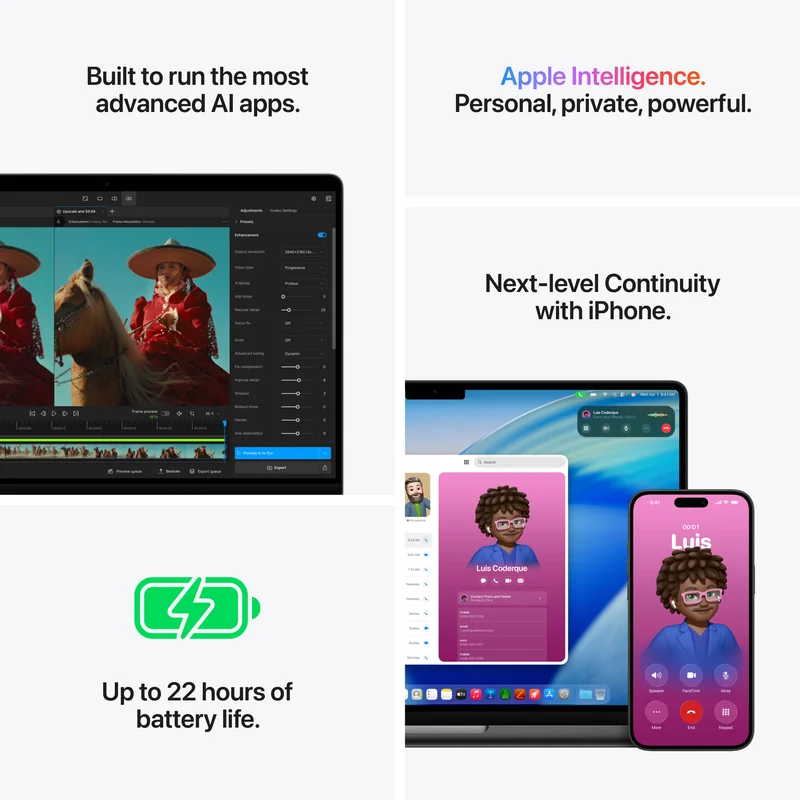Portátil APPLE MacBook Pro 14" Apple M5 Pro CPU 15-Core GPU 16-Core 24GB 2TB SSD Prateado - Imagem 8