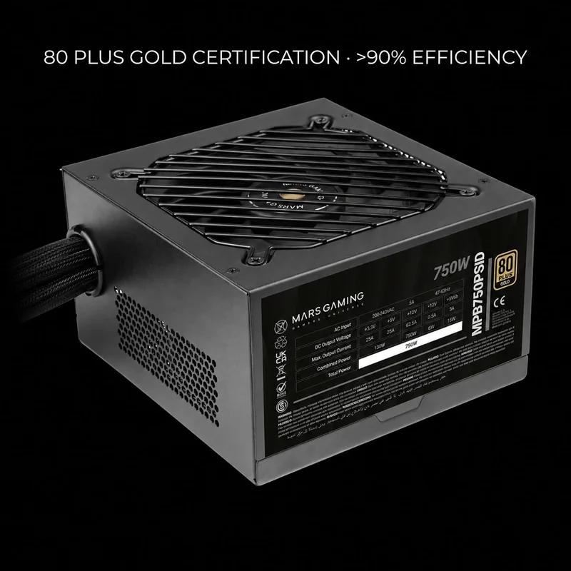 Fonte de Alimentação Mars Gaming MPB750PSID 750W ATX 3.1 80 Plus Gold Preto - Imagem 4