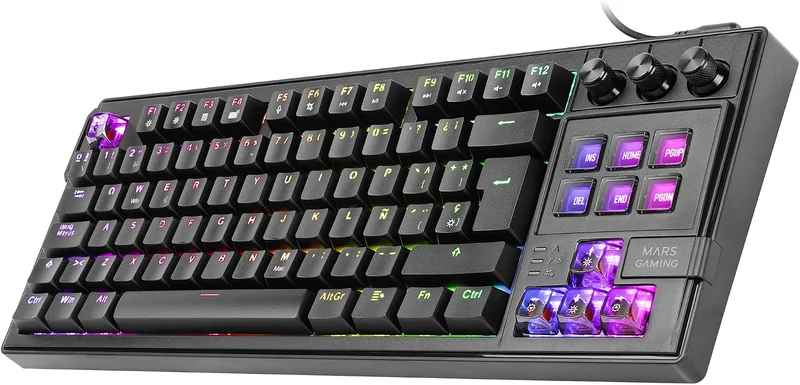 Teclado Mecânico Mars Gaming MK-MASTER 79 Teclas Hot-Swap Preto Layout PT - Imagem 9