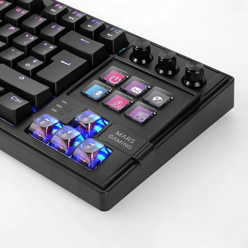 Teclado Mecânico Mars Gaming MK-MASTER 79 Teclas Hot-Swap Preto Layout PT - Imagem 6