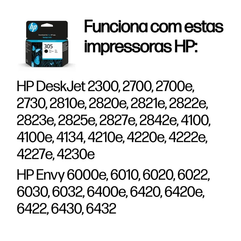 Tinteiro Original HP 305 Preto - Imagem 2
