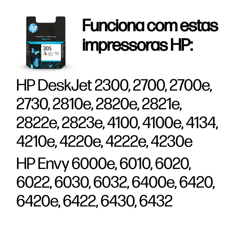 Tinteiro HP 305 Tricolor Original - Imagem 2