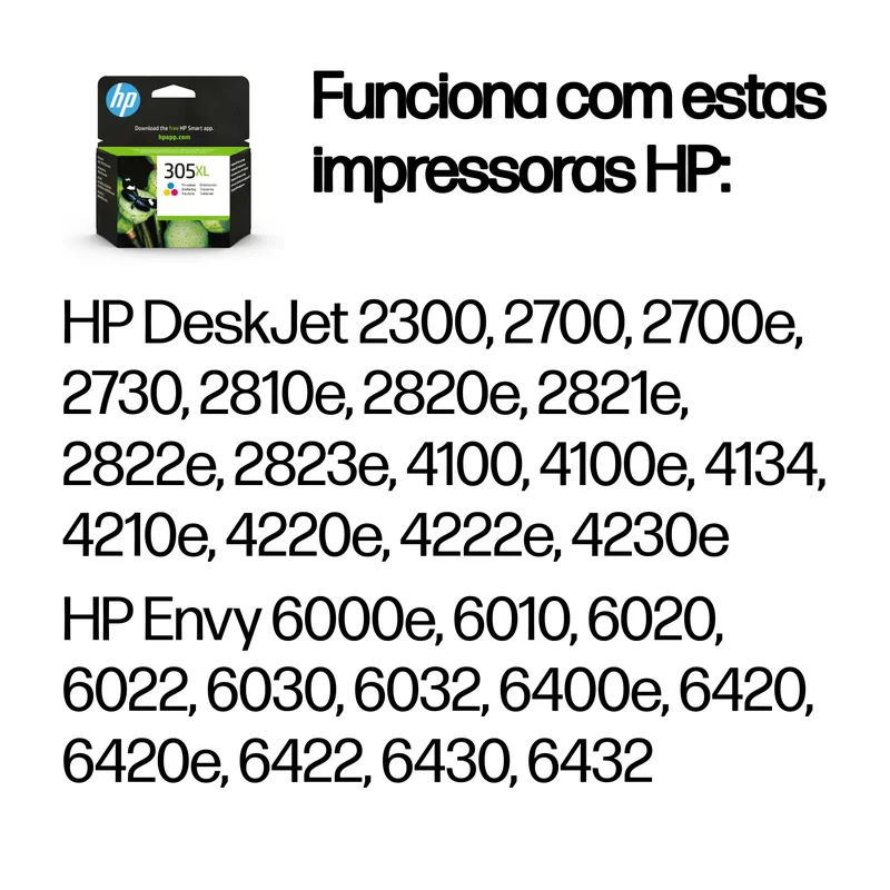 Tinteiro HP 305XL Original de Alta Capacidade Tricolor - Imagem 2
