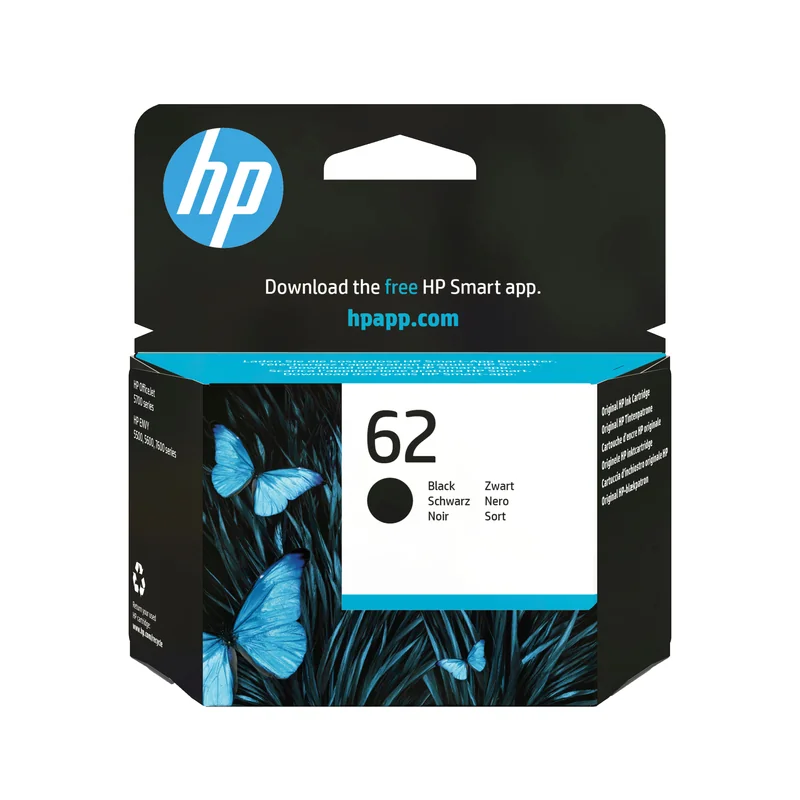 Tinteiro HP 62 Original Preto 4ml Rendimento até 200 Páginas