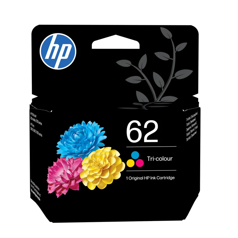 Tinteiro HP 62 Original Tricolor 4.5 ml (Ciano, Magenta, Amarelo) até 165 Páginas