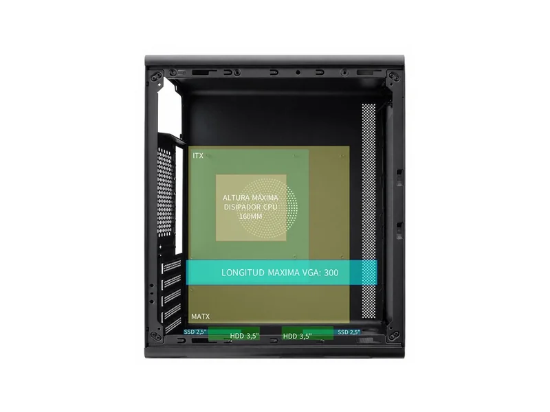 Caixa PC COOLBOX M100 Micro ATX 1x 3.5" 2x 2.5" 2x USB 3.0 Sem Fonte - Imagem 10