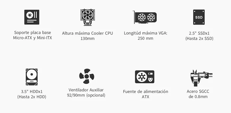 Caixa PC CoolBox M460 Micro-ATX 1x 3.5" 1x 2.5" Sem Fonte - Imagem 7