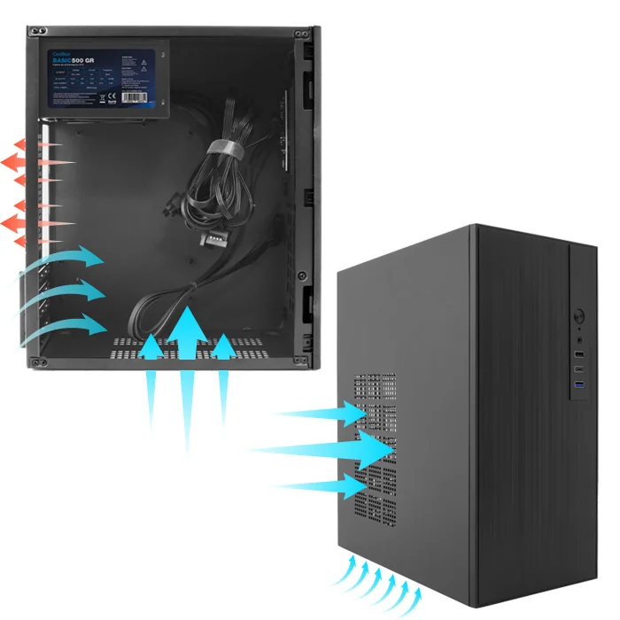 Caixa PC CoolBox M460 Micro-ATX 1x 3.5" 1x 2.5" Sem Fonte - Imagem 6