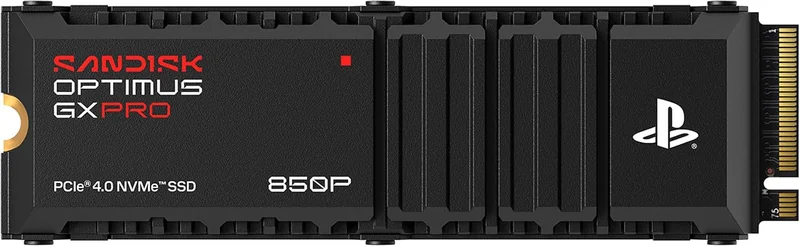SSD Interno SanDisk Optimus GX PRO 850P 1TB M.2 NVMe PCIe 4.0 com Dissipador de Calor para PS5 - Imagem 1