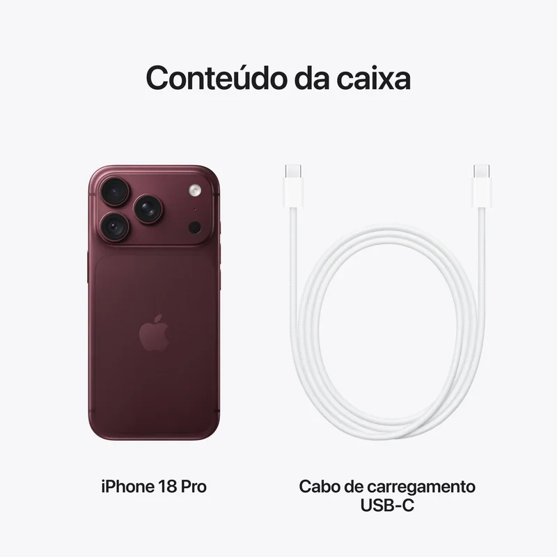Smartphone Apple iPhone 18 Pro 6.3" 256GB 5G Ecrã OLED 120Hz Tripla Câmara 48MP Borgonha - Imagem 9
