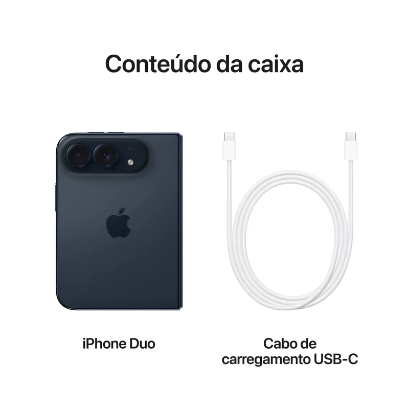 Smartphone Apple iPhone Duo 256GB Ecrã Duplo OLED 7.6" e 5.4" 120Hz Processador A20 Pro 5G Céu Nocturno - Imagem 9