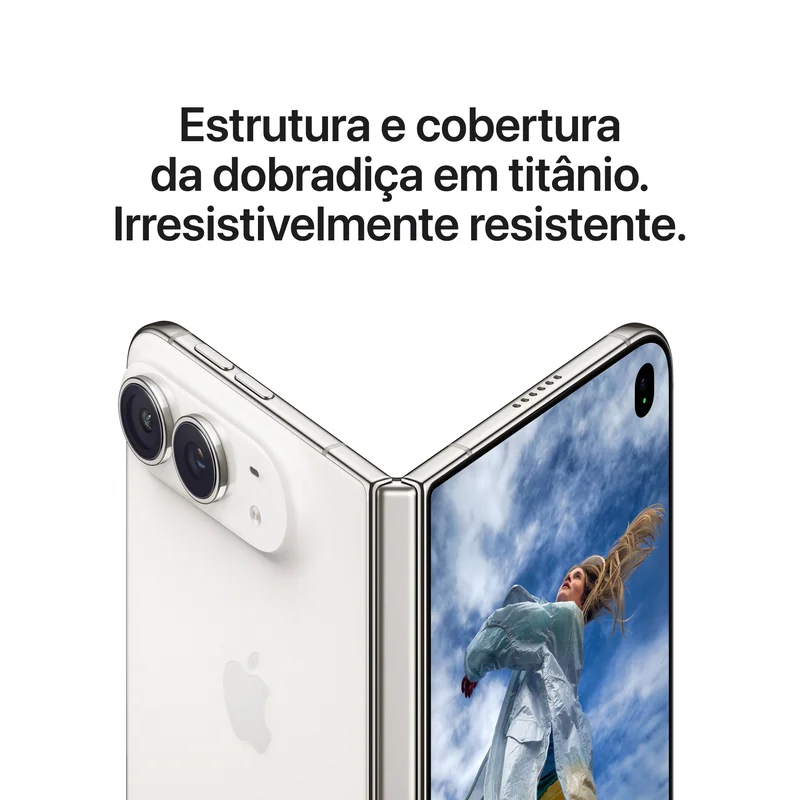 Smartphone Apple iPhone Duo 512GB 7.6" OLED 120Hz Processador A20 Pro 5G Branco Estrelar - Imagem 6