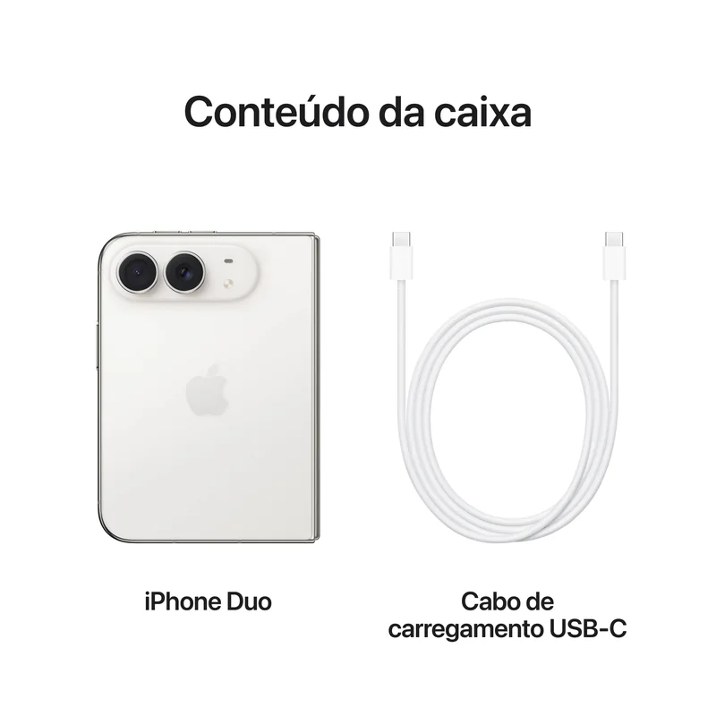 Smartphone Apple iPhone Duo 1TB 7.6" + 5.4" OLED 120Hz Processador A20 Pro 5G Branco Estrelar - Imagem 9