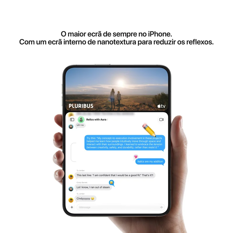 Smartphone Apple iPhone Duo 1TB 5G Ecrã Duplo OLED 7.6" A20 Pro Titânio Céu Nocturno - Imagem 3