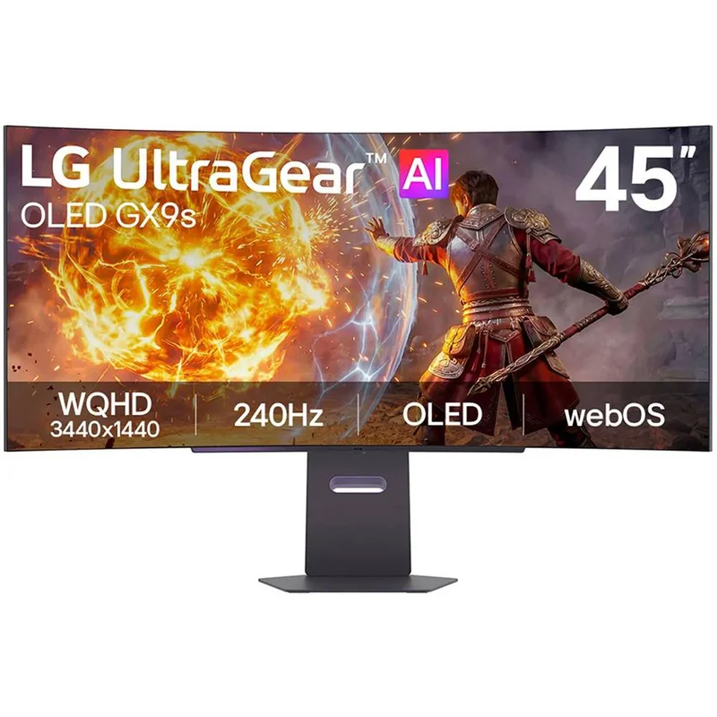 Monitor Curvo LG UltraGear 45GX90SB 45" OLED UWQHD 240Hz 0.03ms Smart Preto - Imagem 1