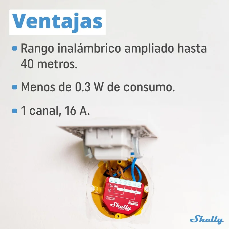 Interruptor Inteligente Shelly Wave 1PM com Medição de Consumo e Controlo Remoto QNSW-001P16EU - Imagem 3