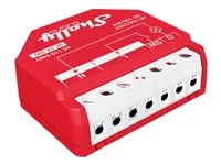 Interruptor Inteligente Shelly Wave 1PM EU LR 1 Canal Z-Wave Monitorização de Energia 110-240V AC/24V DC Vermelho - Imagem 1