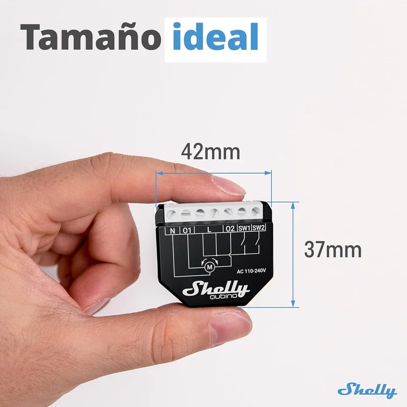 Controlador de Estores Shelly Wave Shutter com Monitorização de Energia Z-Wave QNSH-001P10EU - Imagem 2