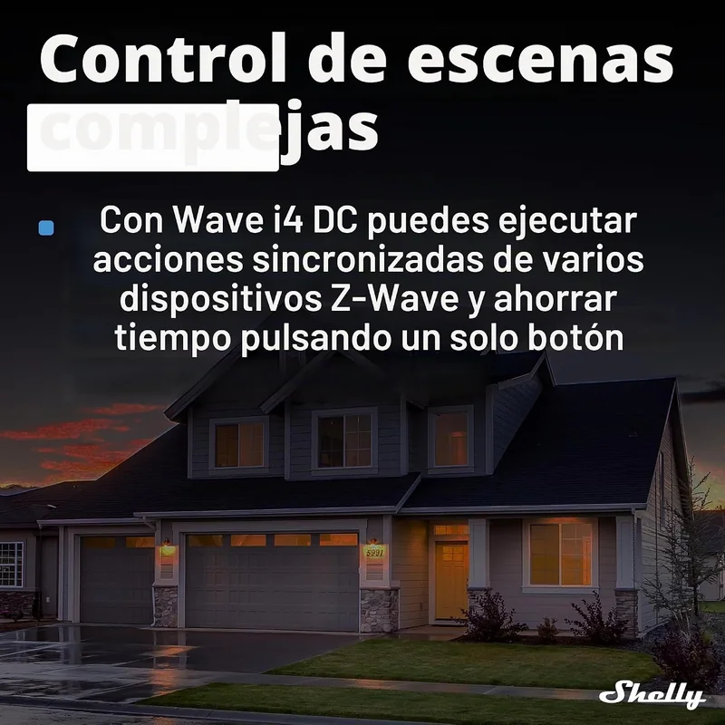 Controlador de Cenas Inteligente Shelly Wave i4 DC 4 Entradas Z-Wave 5-24V DC Amarelo - Imagem 3