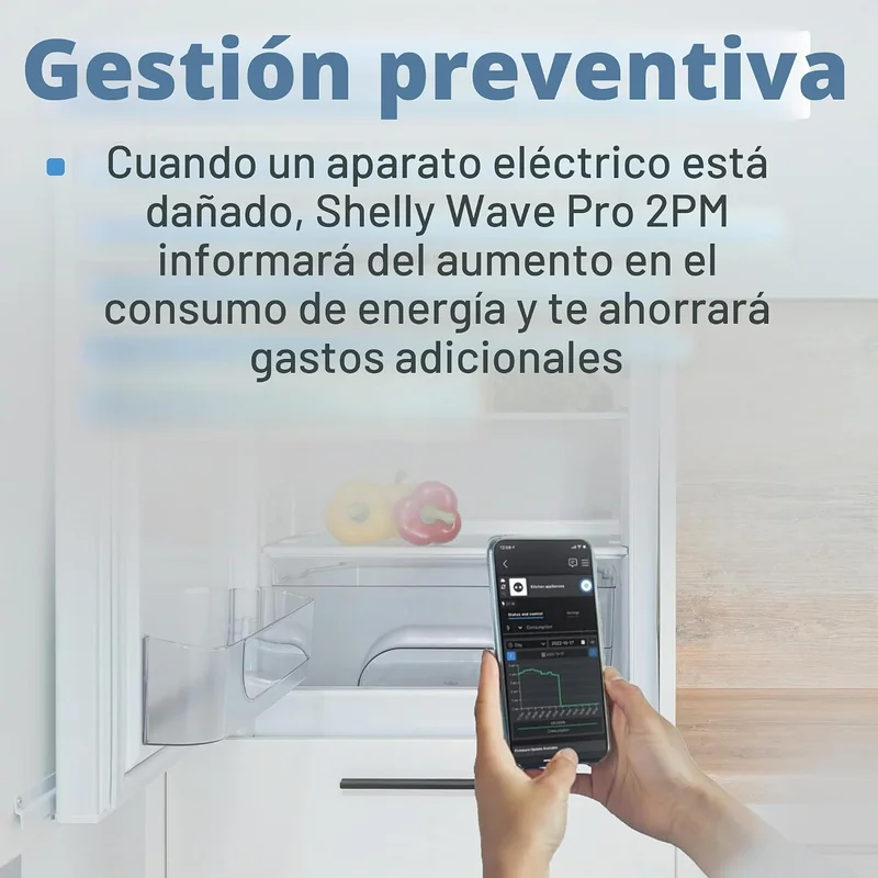 Interruptor Inteligente Shelly Wave Pro 2PM 2 Canais Z-Wave Monitorização de Energia Calha DIN Preto - Imagem 5