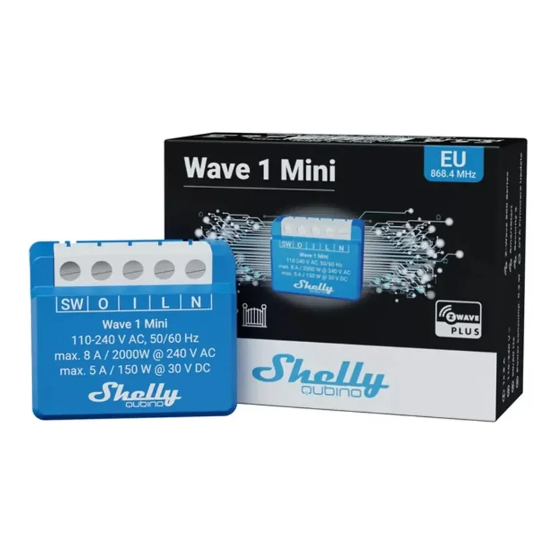 Interruptor Inteligente SHELLY Wave 1 Mini QMSW-0A1X8EU - Imagem 2