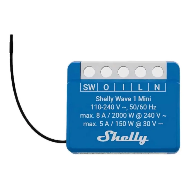 Interruptor Inteligente Shelly Wave 1 Mini Z-Wave Long Range 1 Canal EU - QTSW-0A1X8EU - Imagem 2