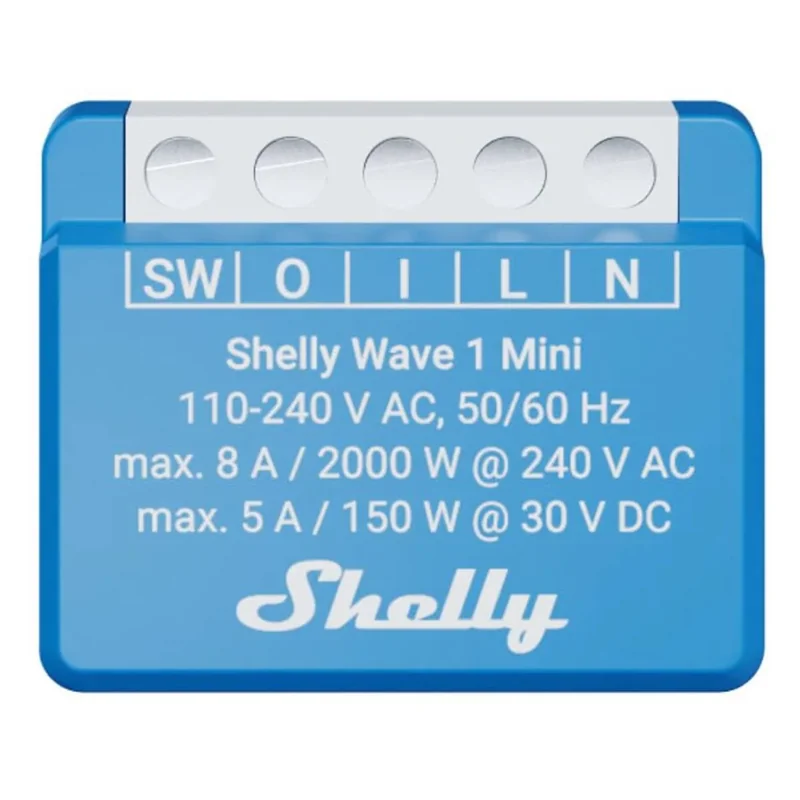 Interruptor Inteligente Shelly Wave 1 Mini Z-Wave Long Range 1 Canal EU - QTSW-0A1X8EU - Imagem 1