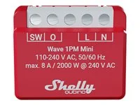 Interruptor Inteligente Shelly Wave 1PM Mini com Medição de Energia e Tecnologia Z-Wave - Imagem 1