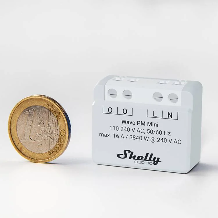 Medidor de Energia Inteligente Shelly Wave PM Mini Z-Wave QMEM-0A1PC16EU - Imagem 2